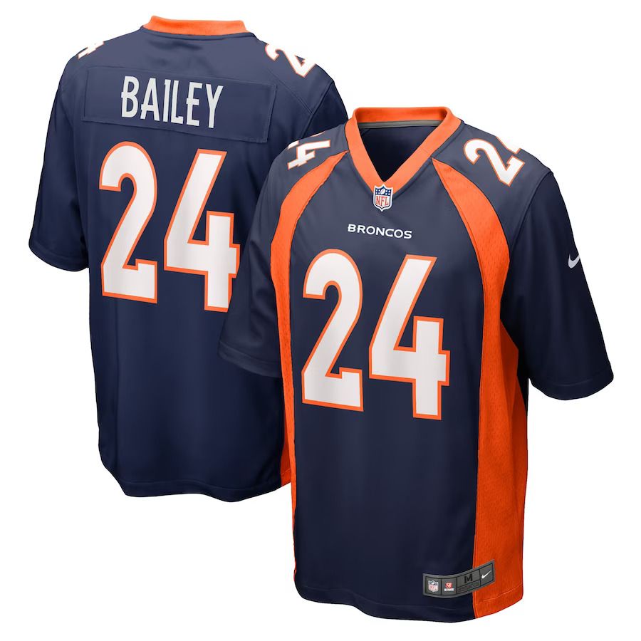 Men Denver Broncos #24 Champ Bailey Nike Navy Retired Player NFL Jersey
